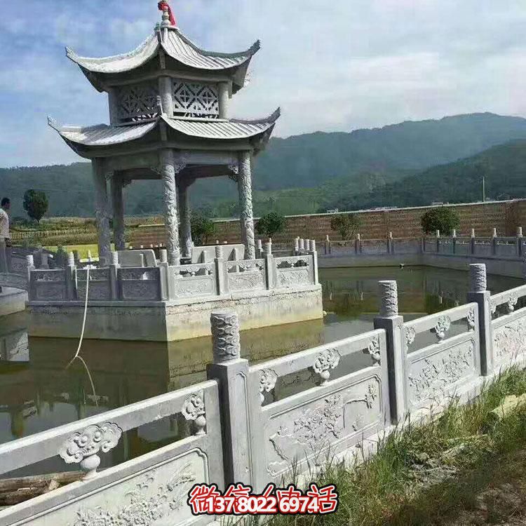 古典仿古水池涼亭，享受休閑園林生活
