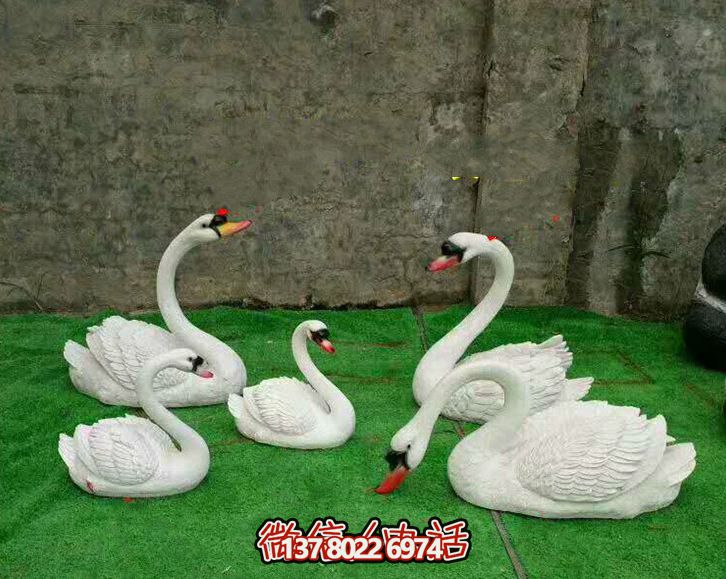 雕塑仿真天鵝，裝飾庭院、酒店、別墅等空間