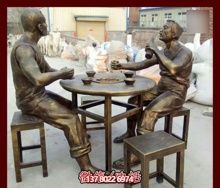 傳承文化，融入雕塑，銅雕人物給你一個(gè)古典的庭院別墅