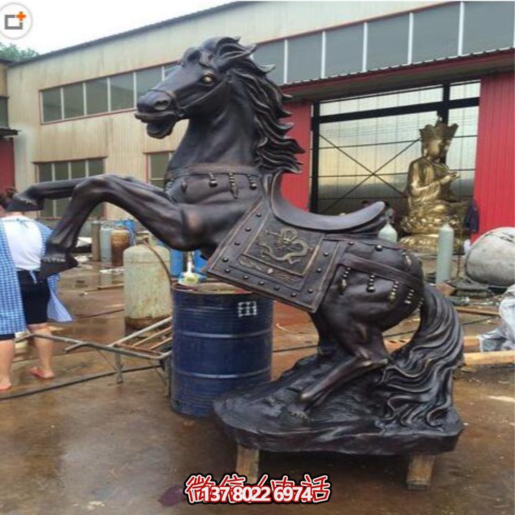 玻璃鋼仿銅戰(zhàn)馬擺件，裝飾你的家