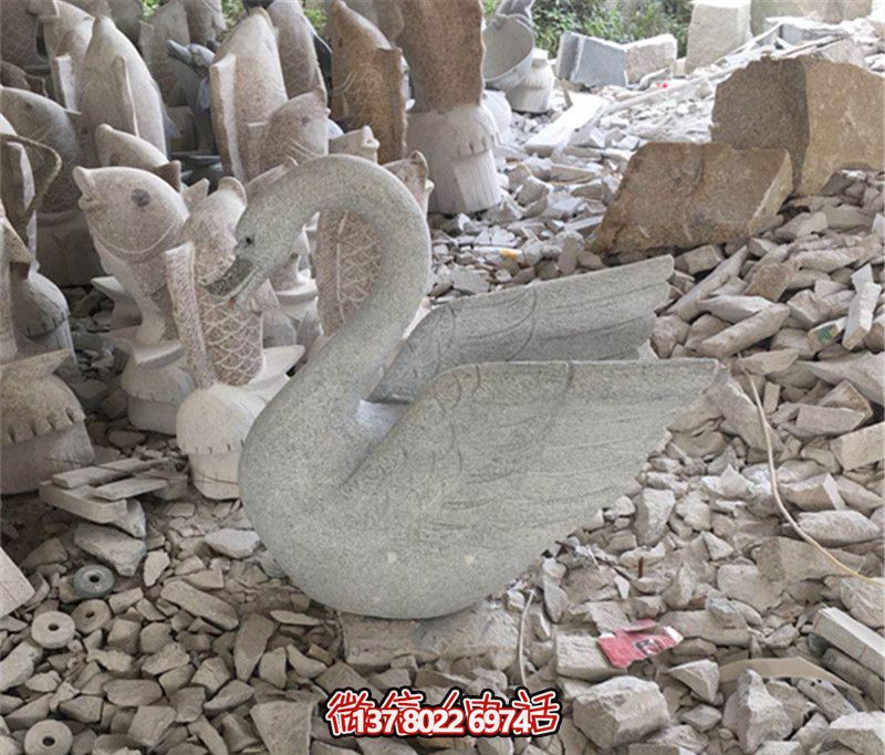 大理石創(chuàng)意天鵝雕塑，美麗大理景區(qū)的精品藝術(shù)品