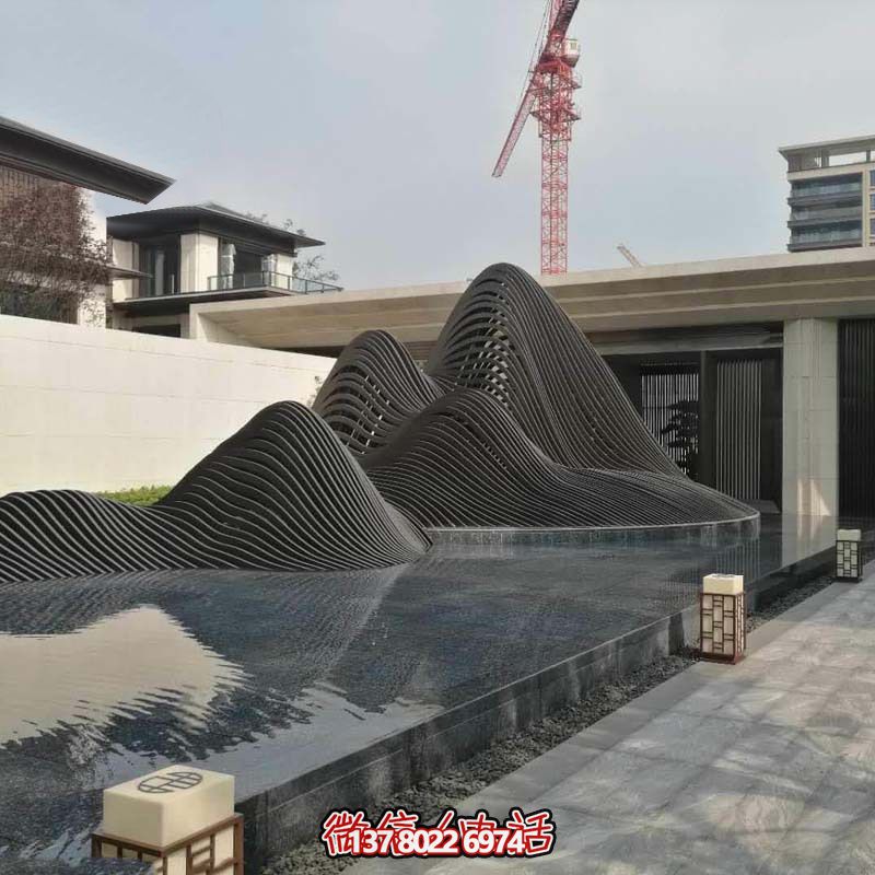 精致不銹鋼鐵藝假山，景觀抽象庭院裝飾別墅