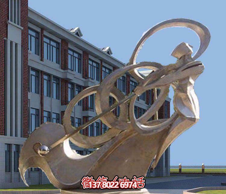 不銹鋼抽象高爾夫球雕塑，點綴景區(qū)園林