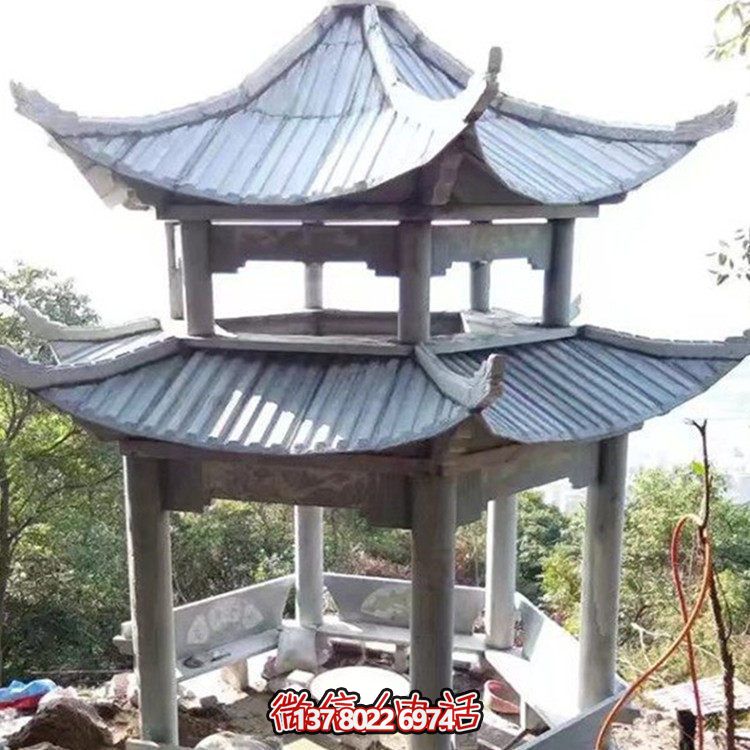 經(jīng)典雙層大理石雕塑涼亭，給你不一樣的室外體驗(yàn)