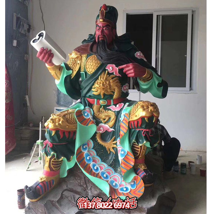 玻璃鋼關(guān)公神像，打造古典寺廟氛圍