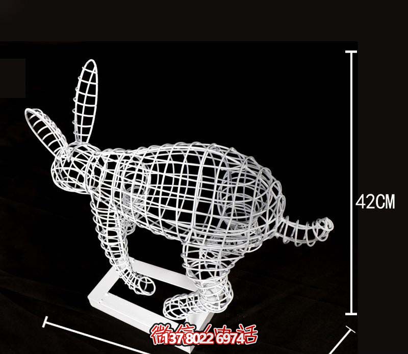 鏤空不銹鋼兔子雕塑，為您的室內(nèi)裝飾添彩