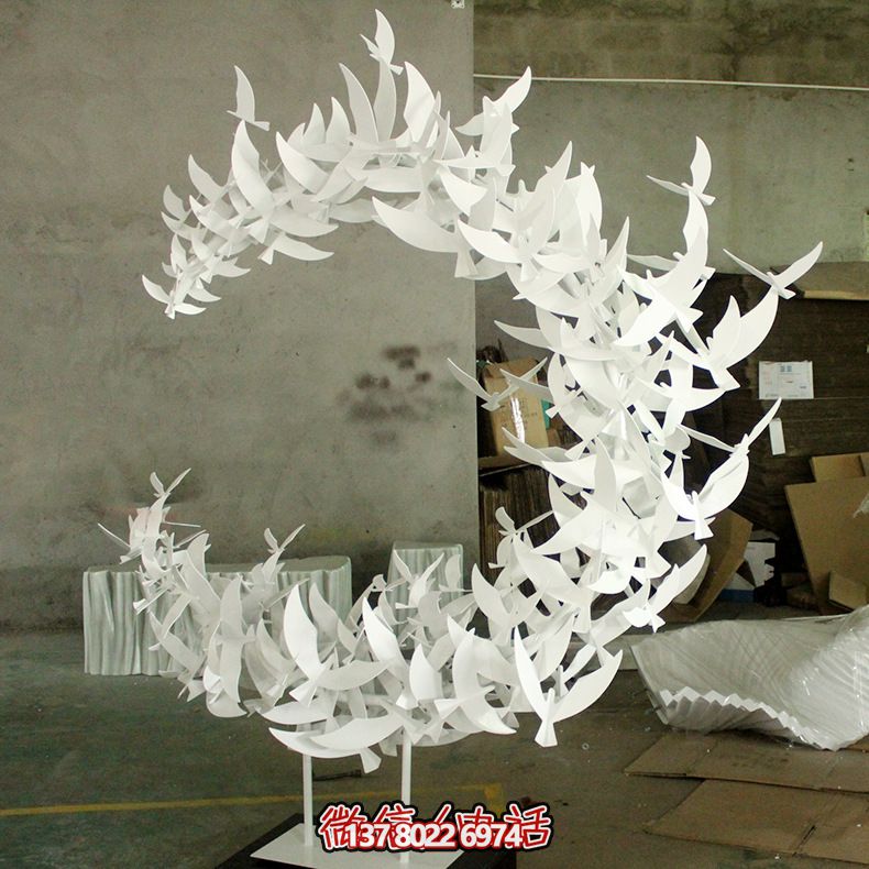 玻璃鋼雕塑擺件裝飾品，創(chuàng)意抽象鴿子裝飾室內(nèi)別墅