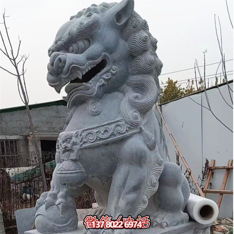豪華庭院大型獅子雕塑，招財進寶，鎮(zhèn)宅門口裝飾
