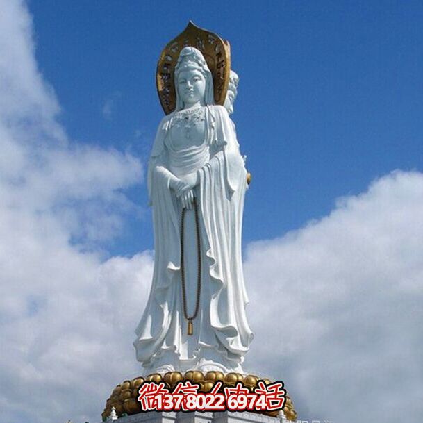 古老石雕觀音菩薩雕塑，景區(qū)大型面積景點(diǎn)