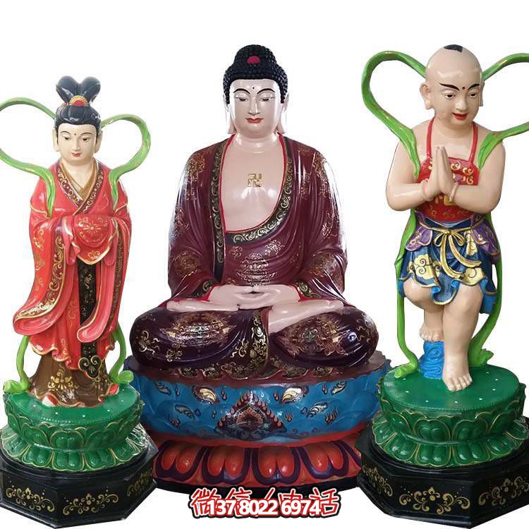 融合玻璃鋼、玻璃、彩繪技術(shù)的戶外景觀如來(lái)雕塑
