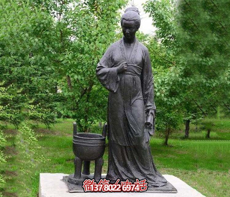 宋代婉約風(fēng)青銅鍛造銅雕，李清照詩意縈繞