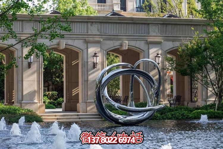 創(chuàng)意不銹鋼抽象藝術(shù)景觀雕塑擺件，點(diǎn)綴小區(qū)水池