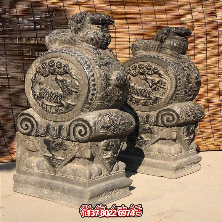 仿古石門墩，精致唯美