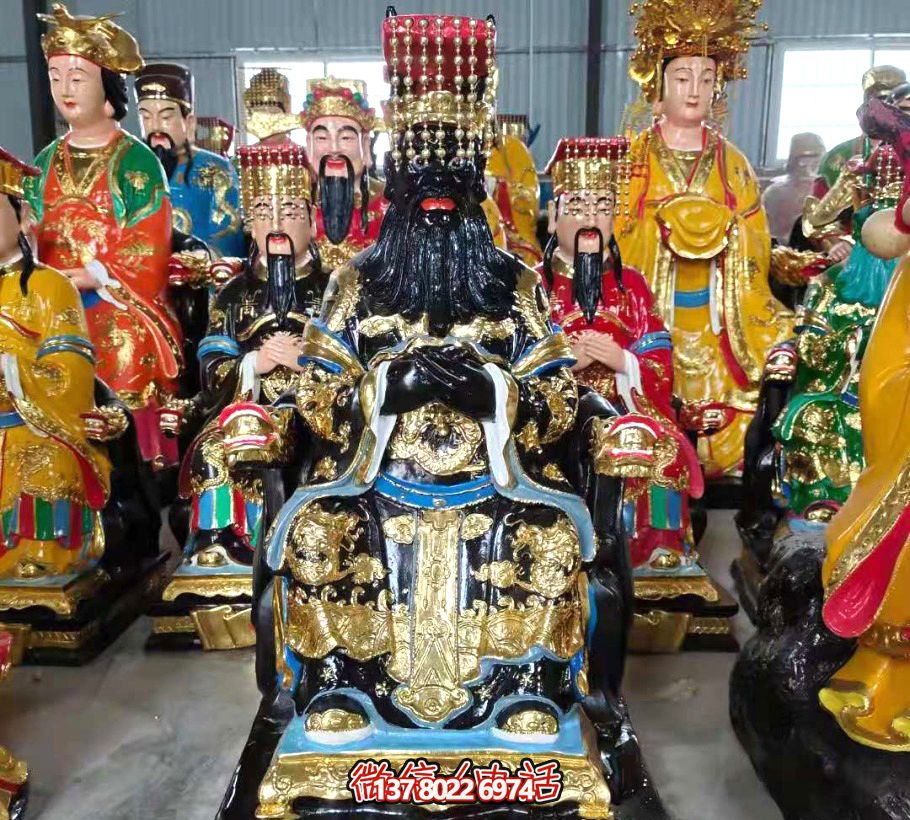 玻璃鋼彩繪龍王雕塑，傳承古老文化