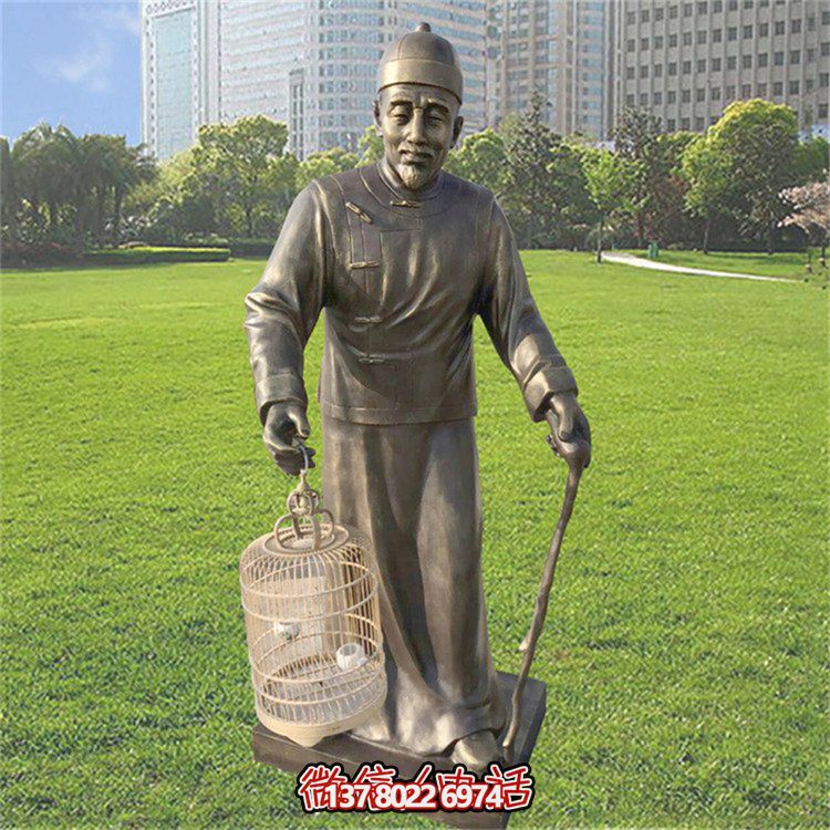 仿古風(fēng)格玻璃鋼雕像，為公園提供優(yōu)雅的民俗裝飾