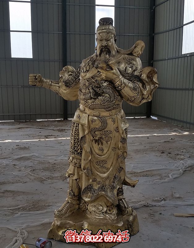 開業(yè)大吉，關公佛像黃銅雕塑，招財進寶