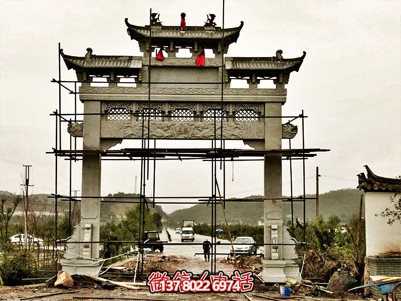 古風(fēng)石牌坊，引領(lǐng)鄉(xiāng)村建筑新潮流
