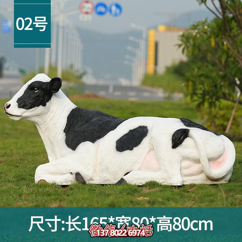 玻璃鋼牛雕塑，讓你的草坪只為休息