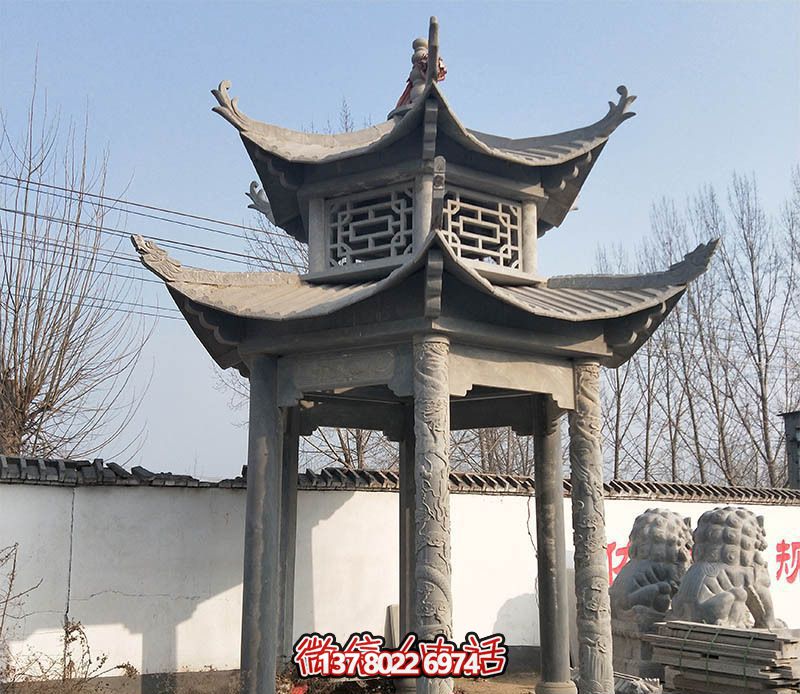 古樸雅致的仿古涼亭，讓你走進(jìn)歷史悠久的古寺廟