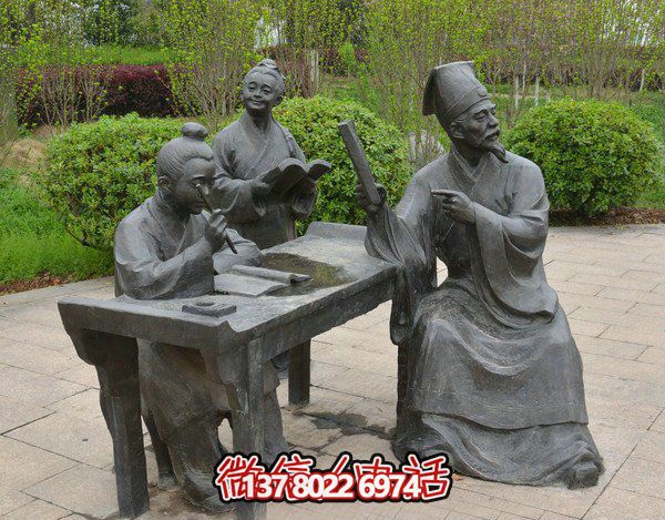 古代庭院景區(qū)，一起讀書、雕塑、感受古風