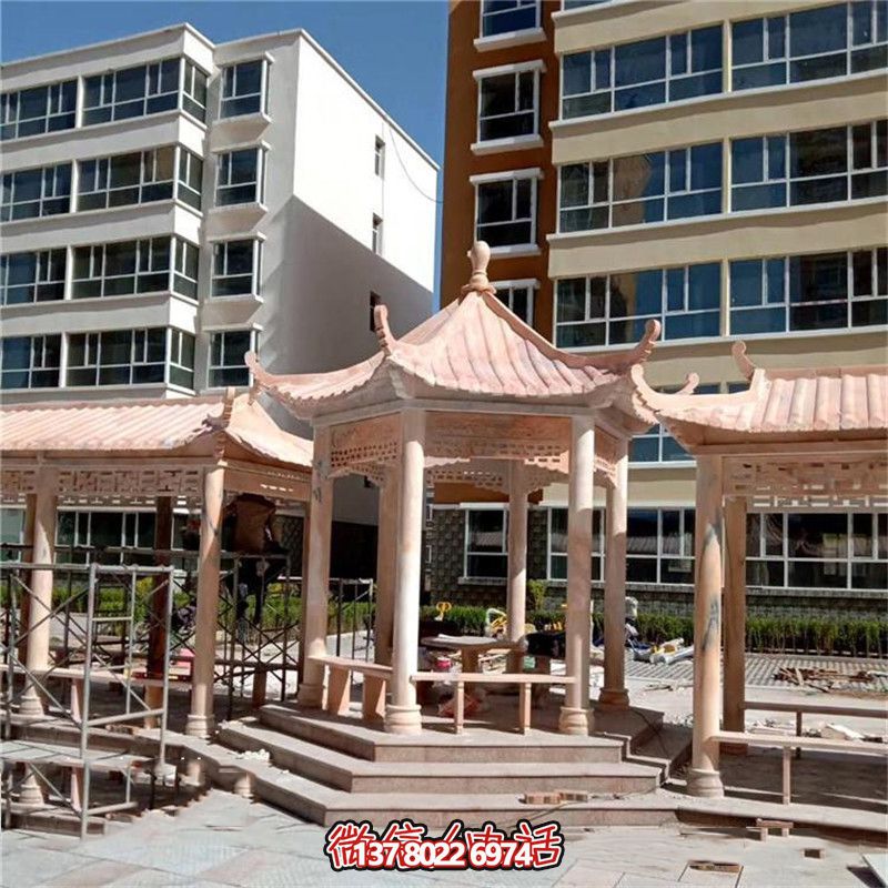精美雕刻大理石涼亭，為小區(qū)、公園、休閑區(qū)帶來獨特視覺享受
