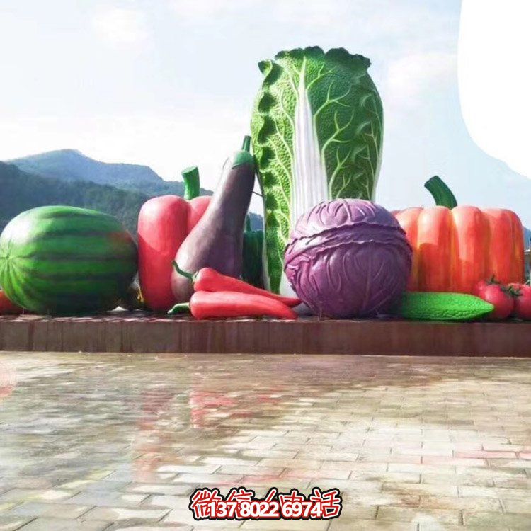 玻璃鋼大型仿真景觀擺件，蔬菜水果裝飾