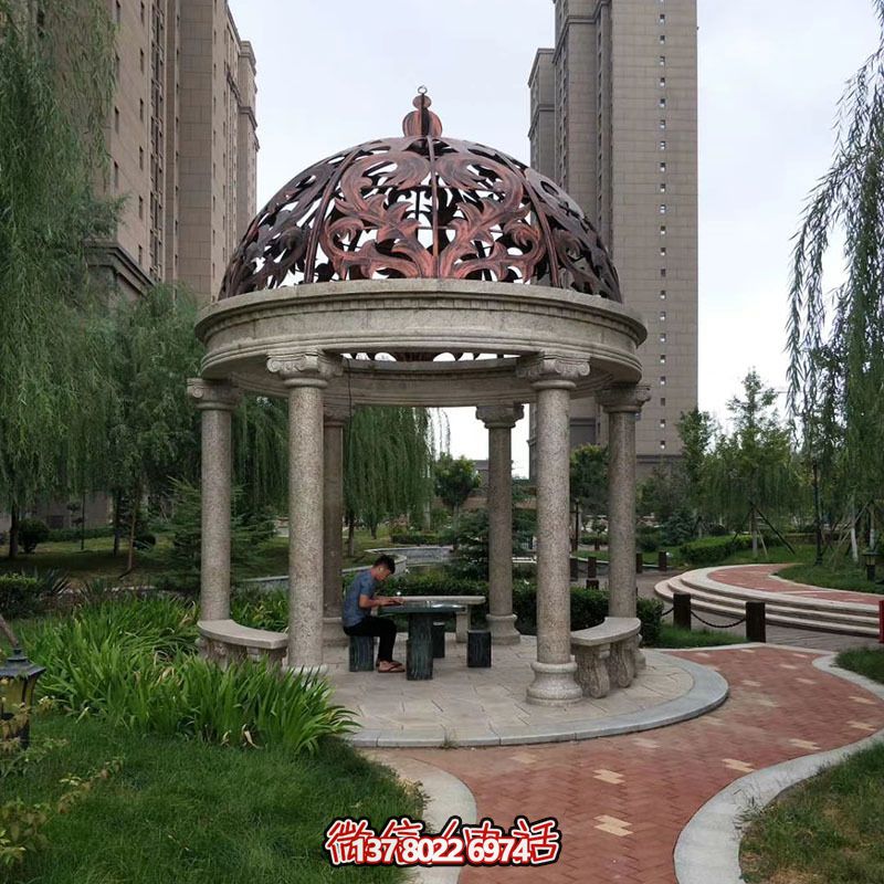 高端歐式鏤空涼亭，打造完美小區(qū)廣場(chǎng)
