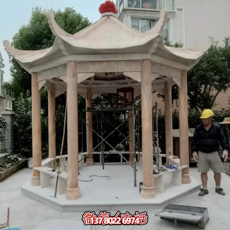 紅古涼亭，讓你在小區(qū)花園里享受晚霞美景