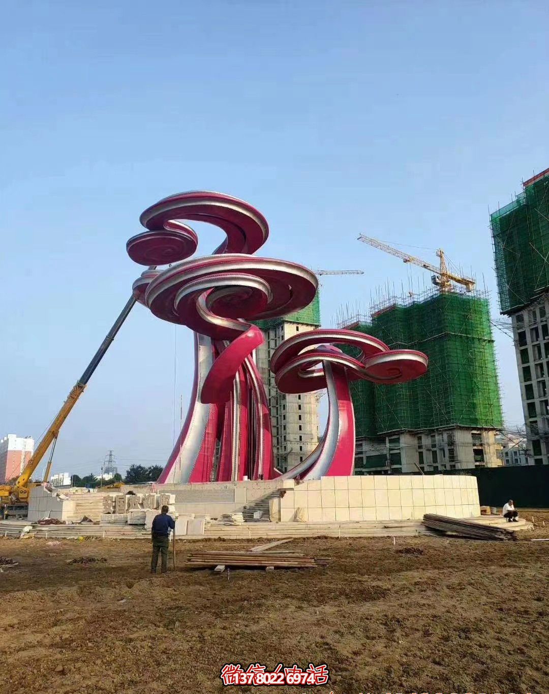 玻璃鋼祥云彩繪雕塑，個性創(chuàng)意景區(qū)裝飾