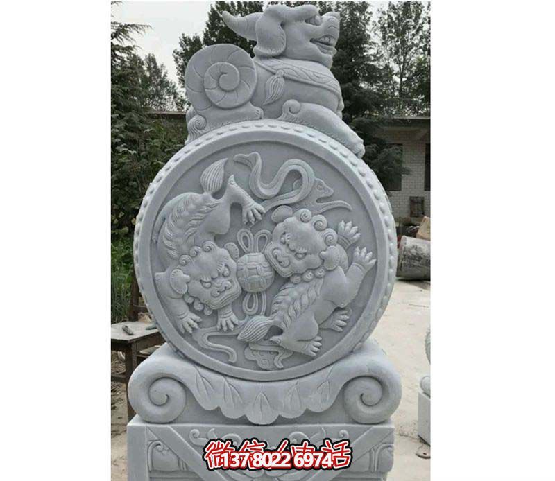 精美大理石抱鼓石雕塑，點(diǎn)綴園林景觀
