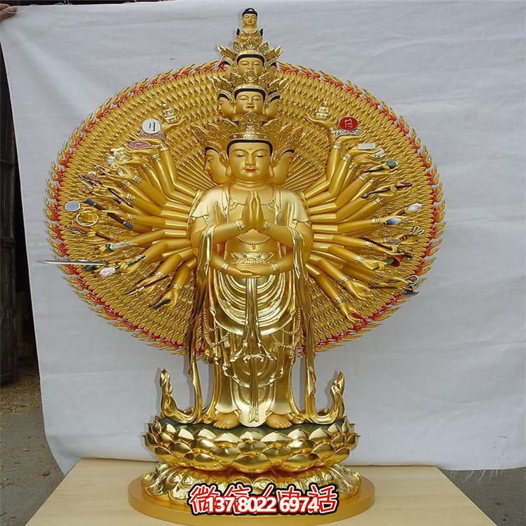 純金打造千手觀音雕塑，傳承宗教文化