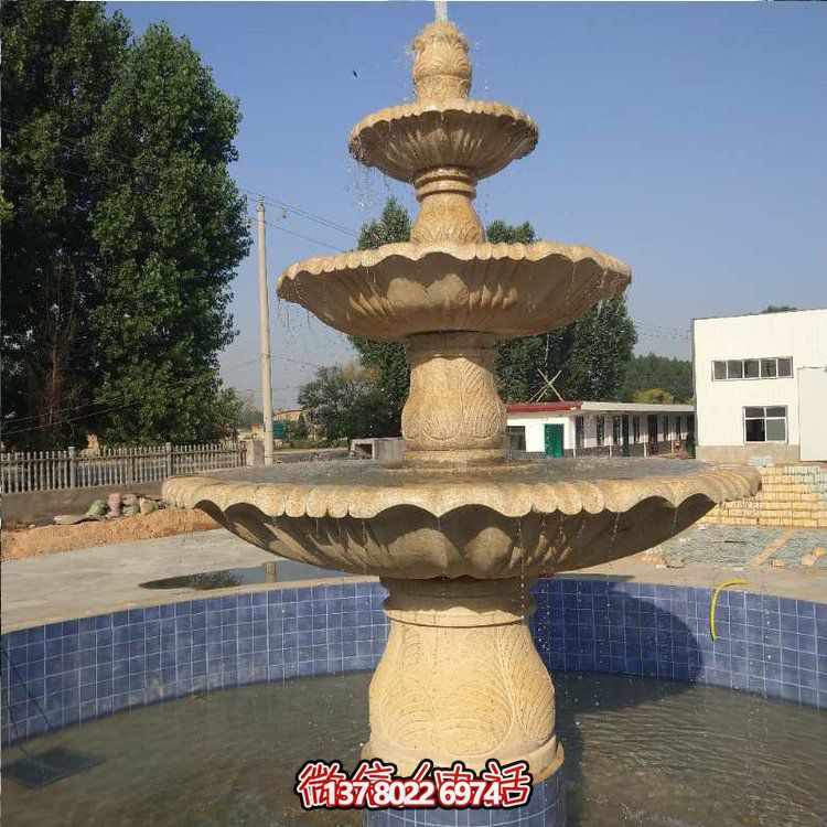 花崗巖噴泉流水?dāng)[件，給你不一樣的戶外廣場(chǎng)園林景觀雕塑