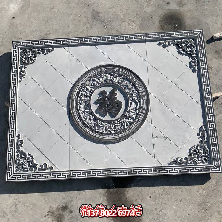 黃色沙巖浮雕影壁，景觀背景雕塑