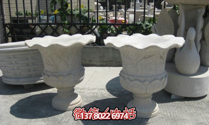 歐式大理石花盆石雕雕塑，締造公園景區(qū)精美景觀