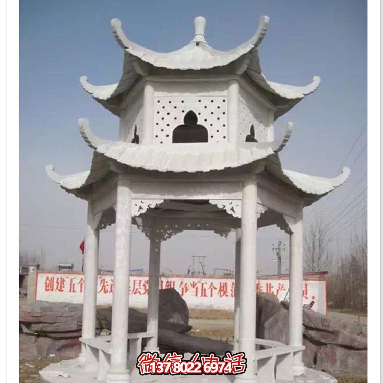 舒適寧靜的大理石涼亭，完美滿足休息需求