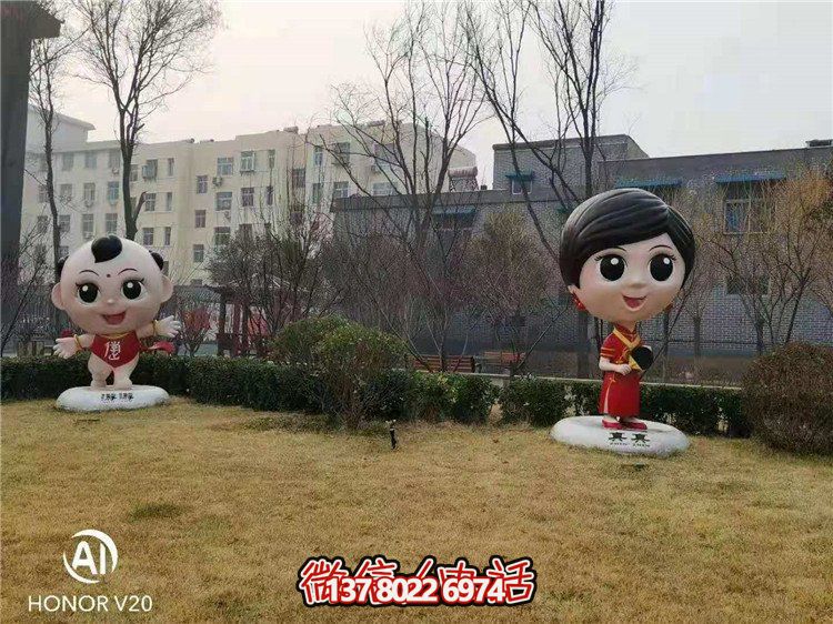 藝術(shù)玻璃鋼雕塑，點(diǎn)綴美麗園林景觀