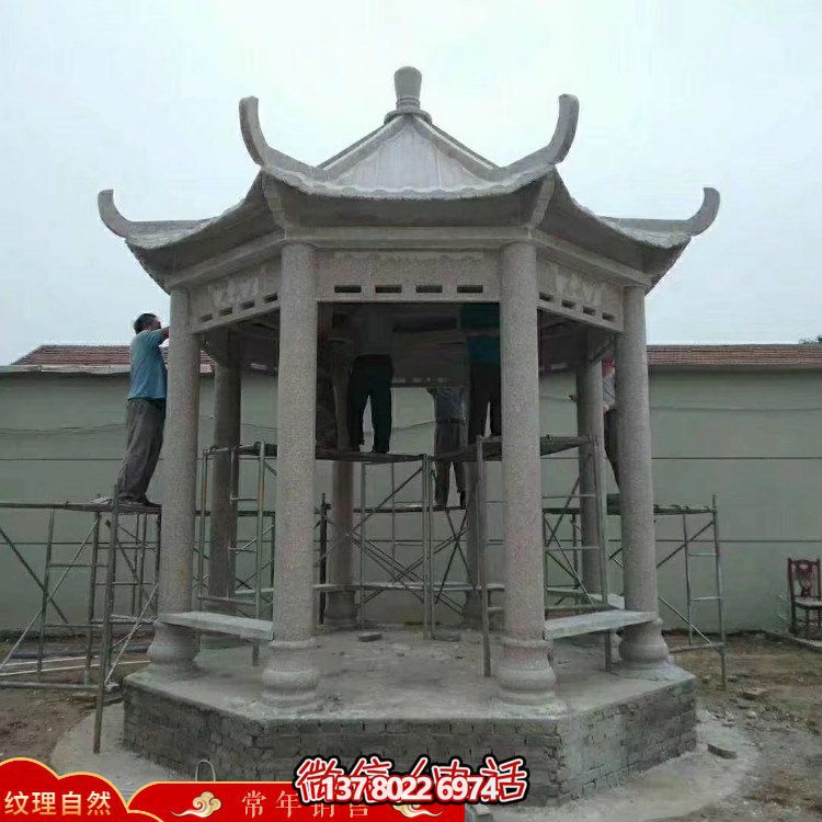 創(chuàng)意涼亭大理石雕塑，為戶外公園帶來獨特魅力