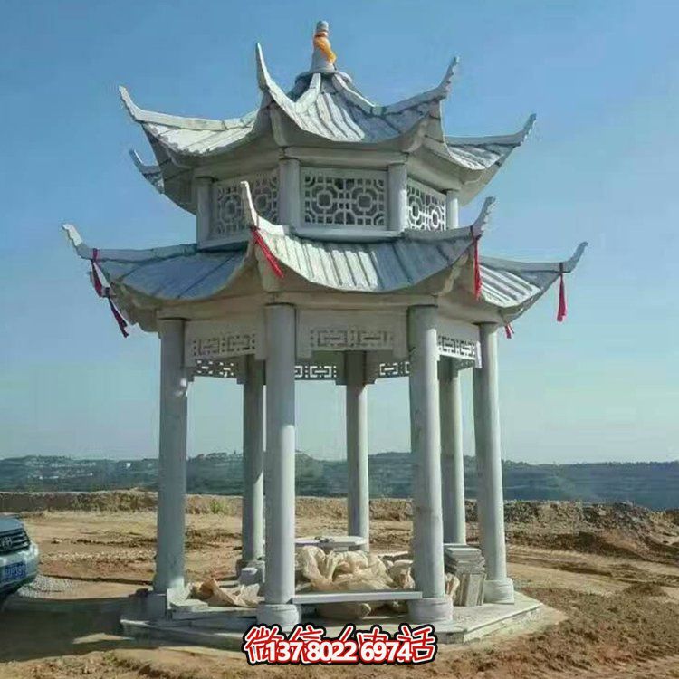 中式雙層涼亭，傳承傳統(tǒng)文化美學(xué)