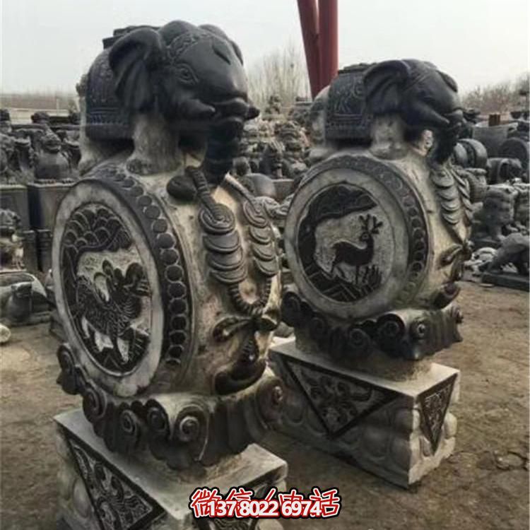 仿古青石大象雕塑，鎮(zhèn)宅安邸