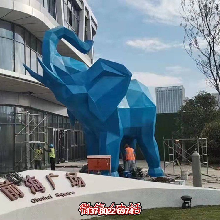幾何雕塑大象，裝點(diǎn)商場(chǎng)、戶外廣場(chǎng)