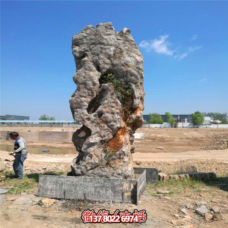 夢(mèng)幻假山景觀擺件，美化庭院靈璧石