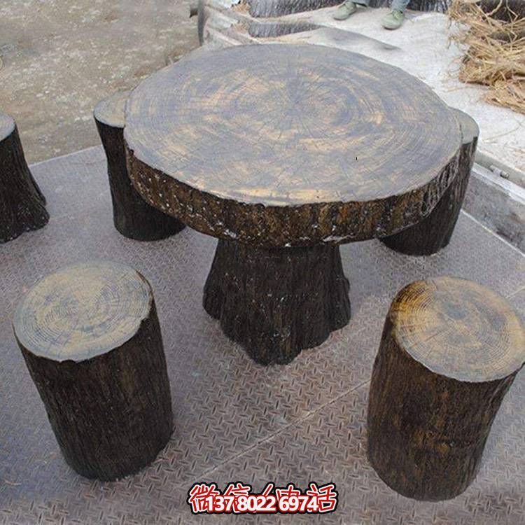 玻璃鋼樹木仿真凳子，為公園戶外空間提供美觀休閑