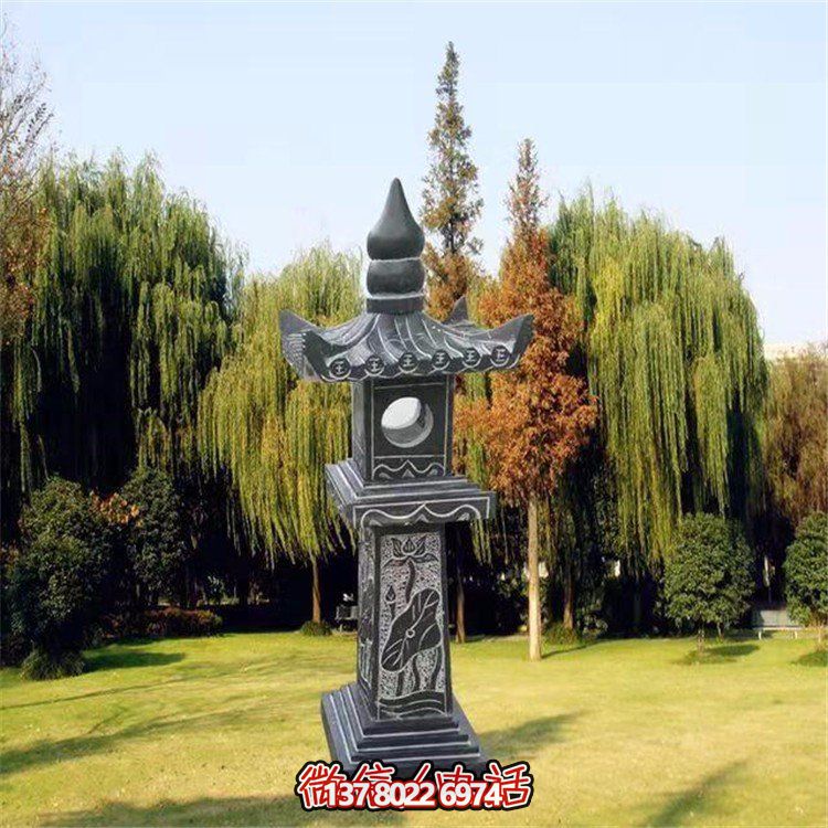 精美青石石雕石燈景觀擺件，裝點你的戶外庭院