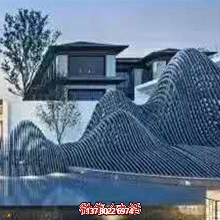 藝術(shù)水滴不銹鋼鏡面小品點(diǎn)綴庭院、酒店的時(shí)尚飾品