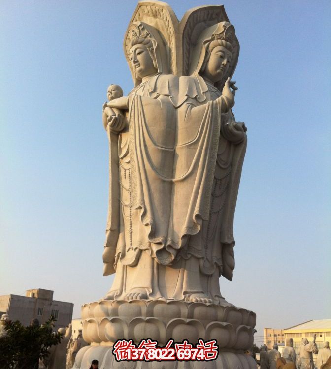 大型觀音大理石雕塑，精美的園林景觀裝飾