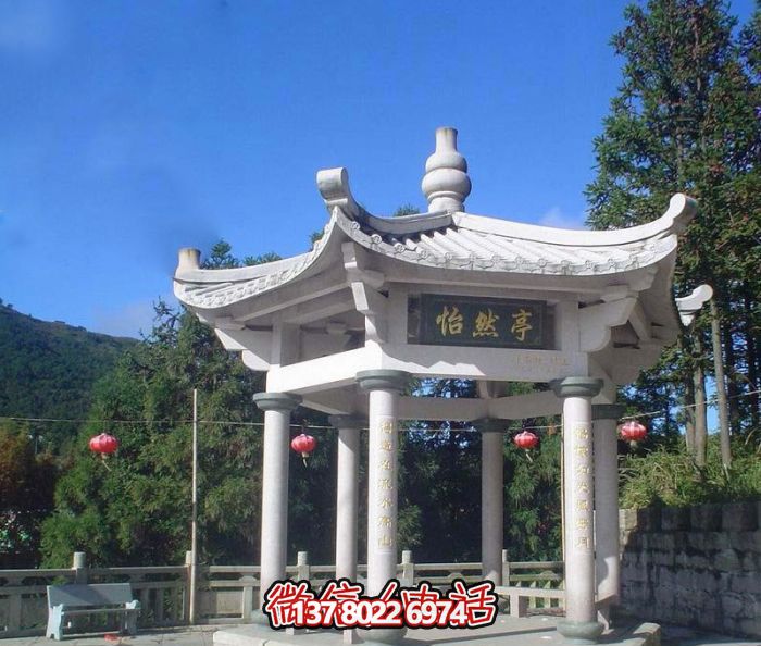 怡然仿古戶外建筑漢白玉擺放，增添農(nóng)場景觀魅力
