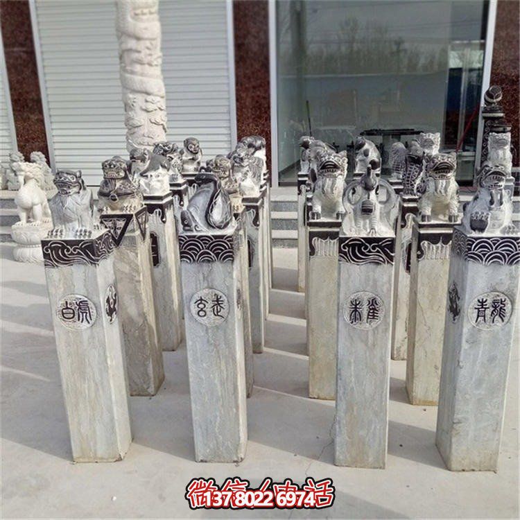精美大理石雕塑，辟邪鎮(zhèn)宅，拴馬樁大型裝飾