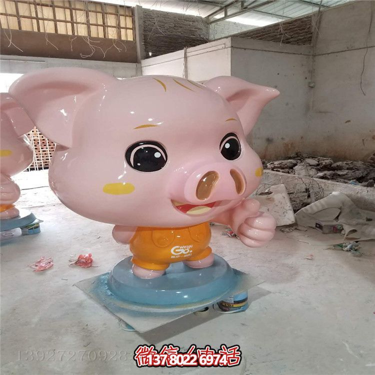 玻璃鋼豬雕塑，為您的店鋪、戶外公園增添熱鬧氣氛