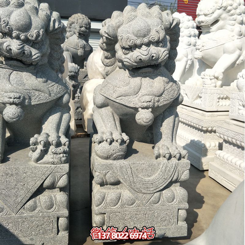 精美大理石獅子雕塑，裝點(diǎn)你的戶外庭院