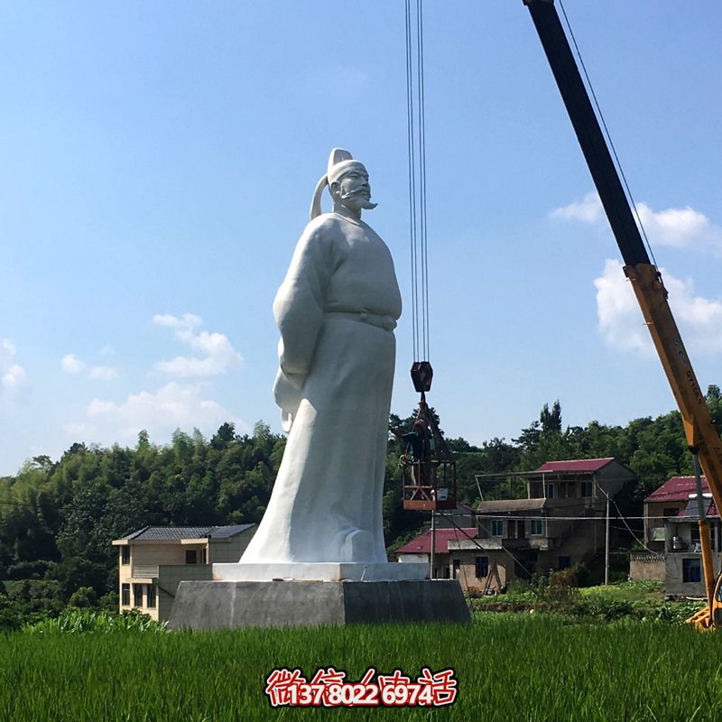 李白漢白玉雕塑，賞詩(shī)仙魅力，游覽大型景區(qū)公園